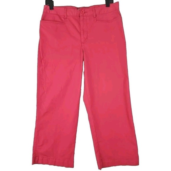 Havana Jacks Cafe ~Woman Size 10~ Coral Pink Straight Rayon High Rise Crop Pants - Picture 9 of 9